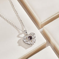 Personalized Angel Wings Photo Projection Necklace