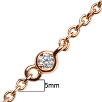 18K Rose Gold 1/2 Cttw Diamond and Freshwater Pearl Double Strand Station Necklace  (G-H Color, SI1-SI2 Clarity) - Adjustable up to 16
