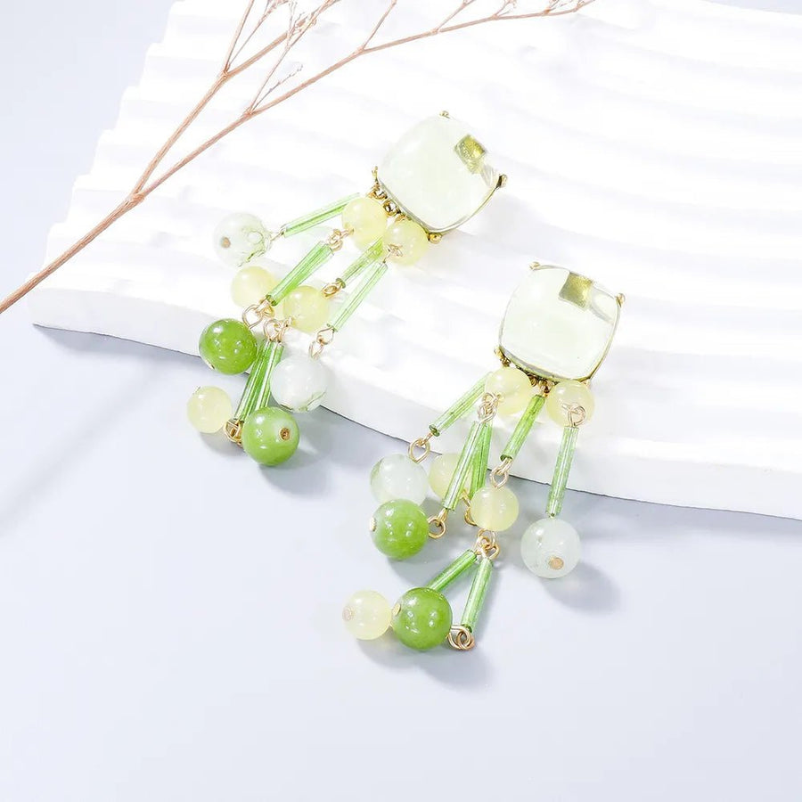 Acrylic Bead Dangle Earrings - Coolpeacock