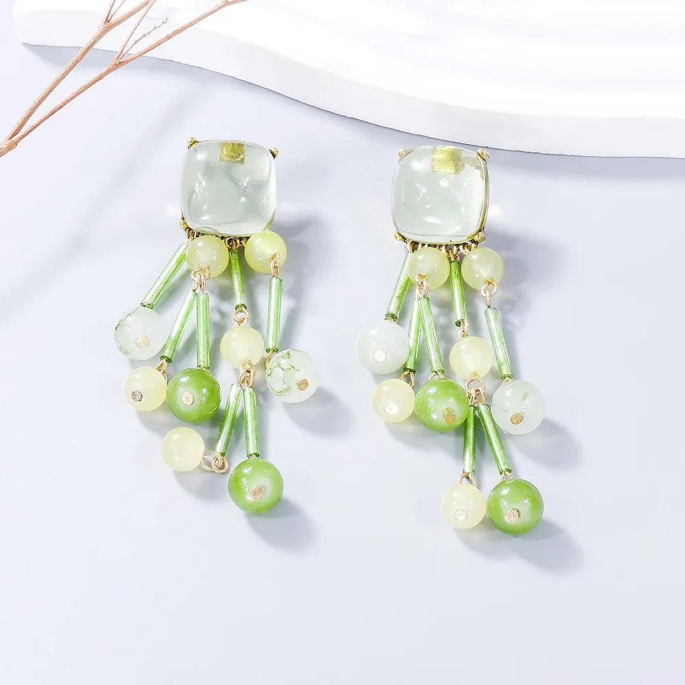 Acrylic Bead Dangle Earrings - Coolpeacock