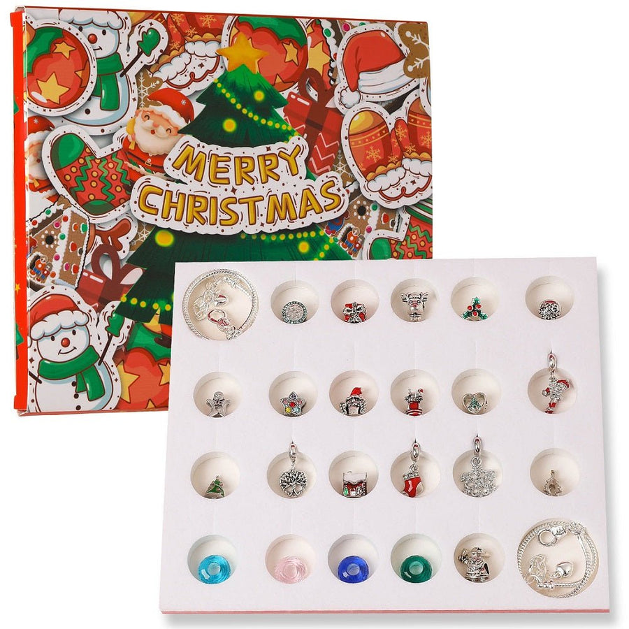 Advent Calendar Charm Box 24 Christmas Countdown Calendar Surprise Blind Box DIY Charms Bracelet Set Christmas Gifts - Coolpeacock