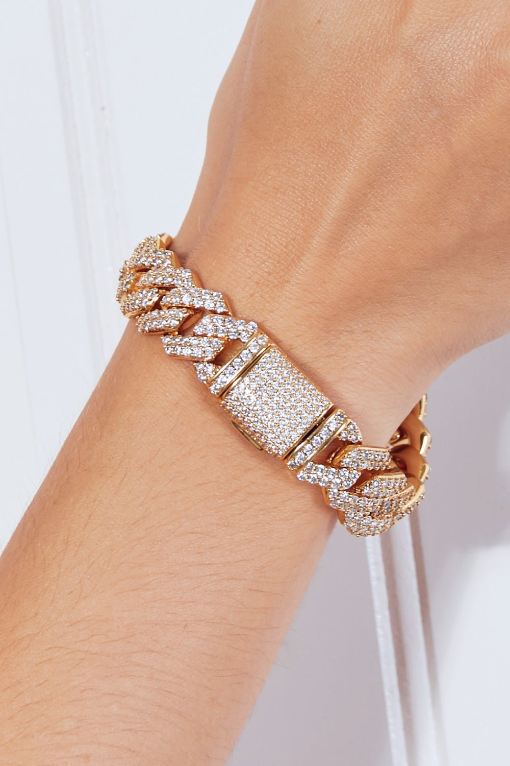 Alloy Inlaid Zircon Bracelet - Coolpeacock
