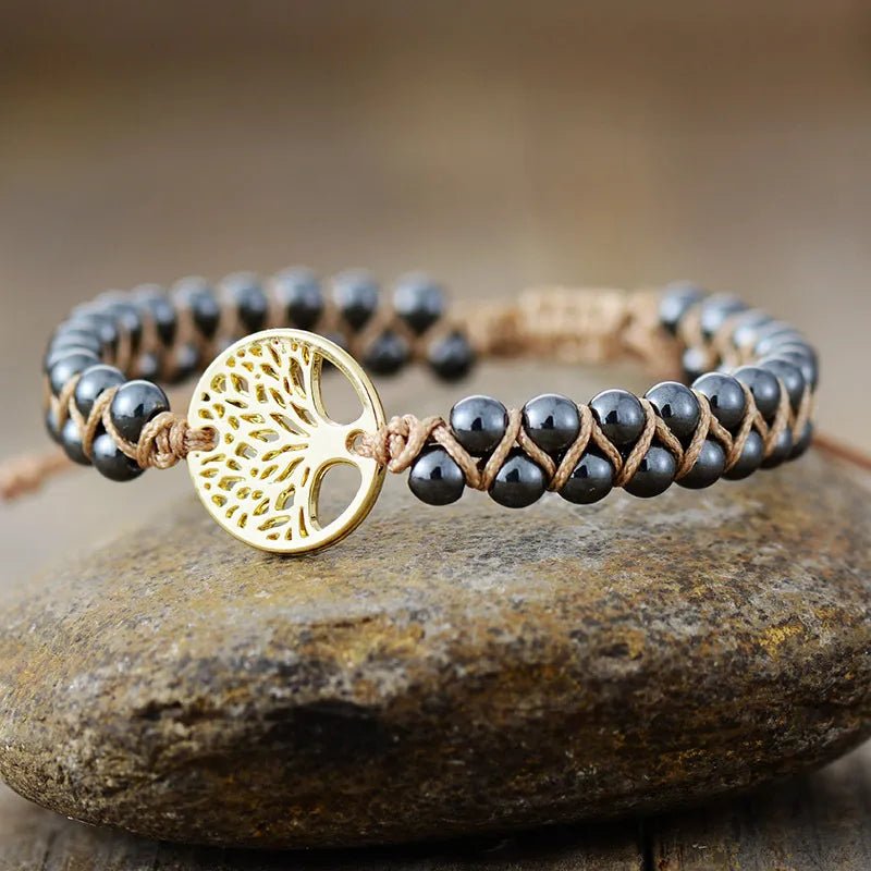 Alloy Natural Stone Braided Bracelet - Coolpeacock