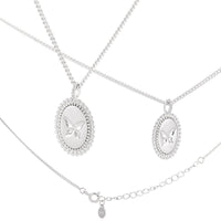 Anniversary Oval Butterfly Oval Signet 925 Sterling Silver Necklace - KIAHMILLA