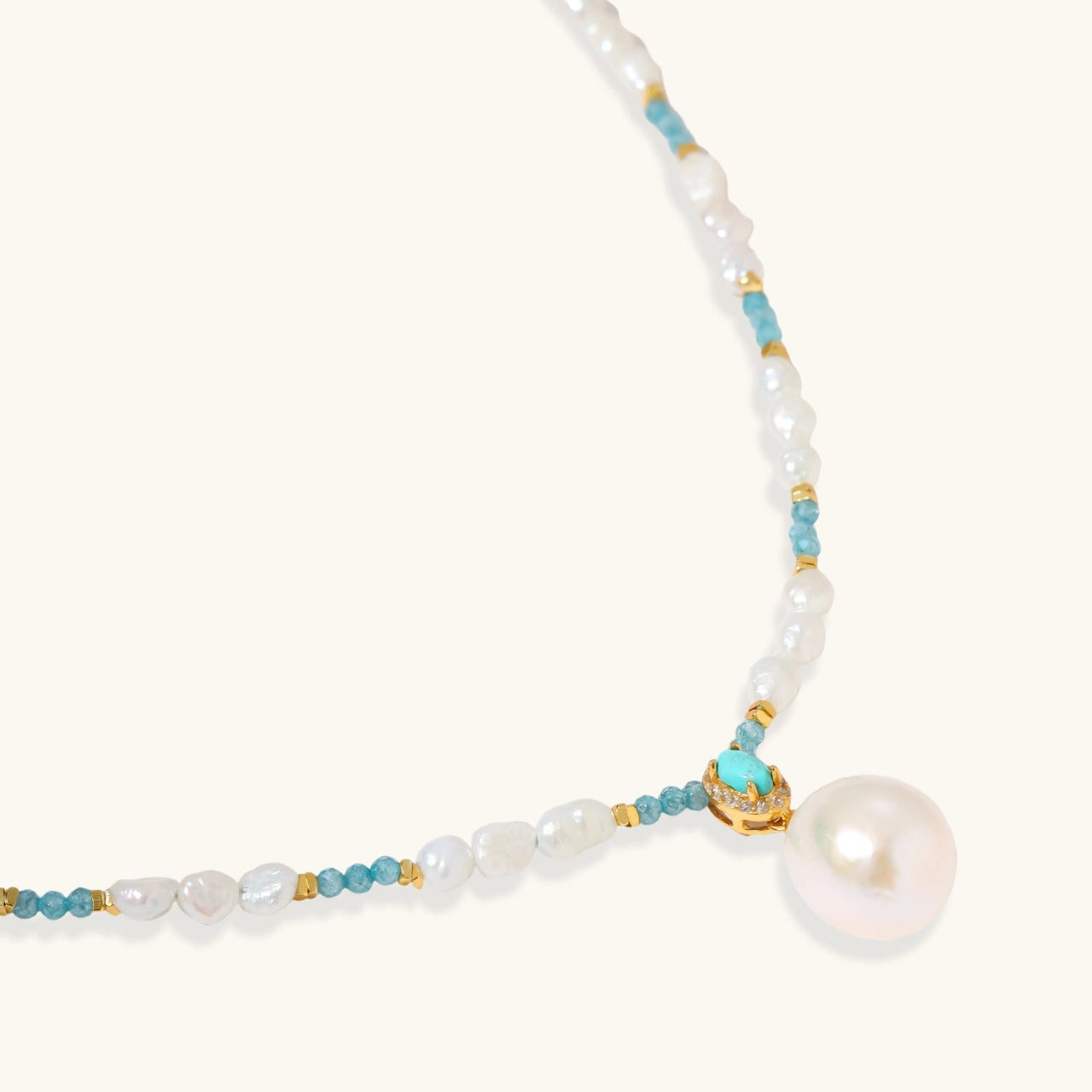 Aqua Bloom Necklace by KIAHMILLA - KIAHMILLA