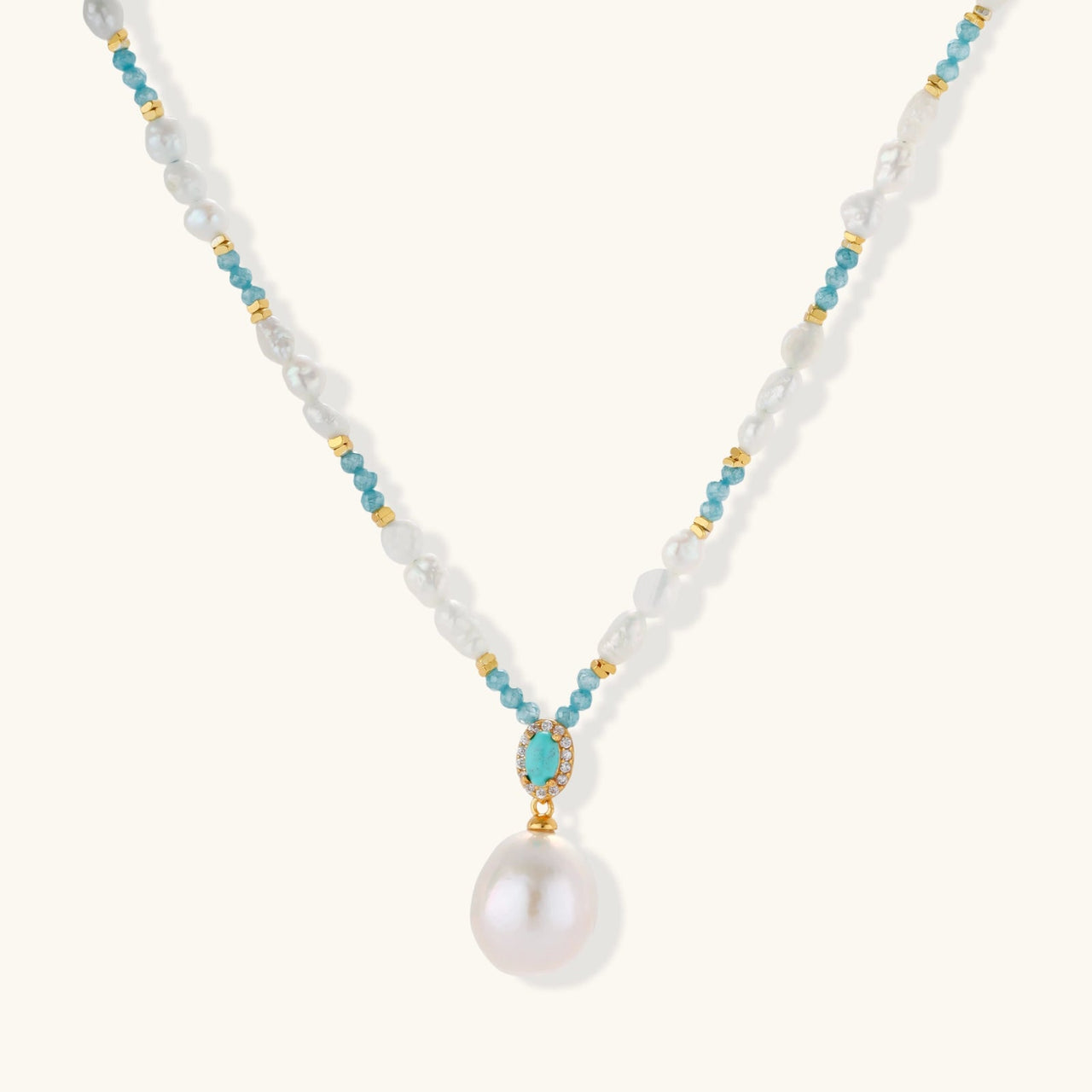 Aqua Bloom Necklace by KIAHMILLA - KIAHMILLA