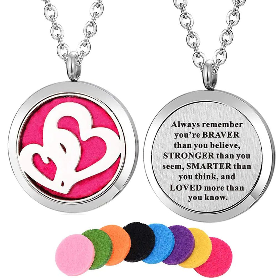 Aromatherapy Heart Necklace Diffuser - Stainless Steel - Coolpeacock