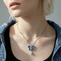 Azure Dream Butterfly Necklace - KIAHMILLA
