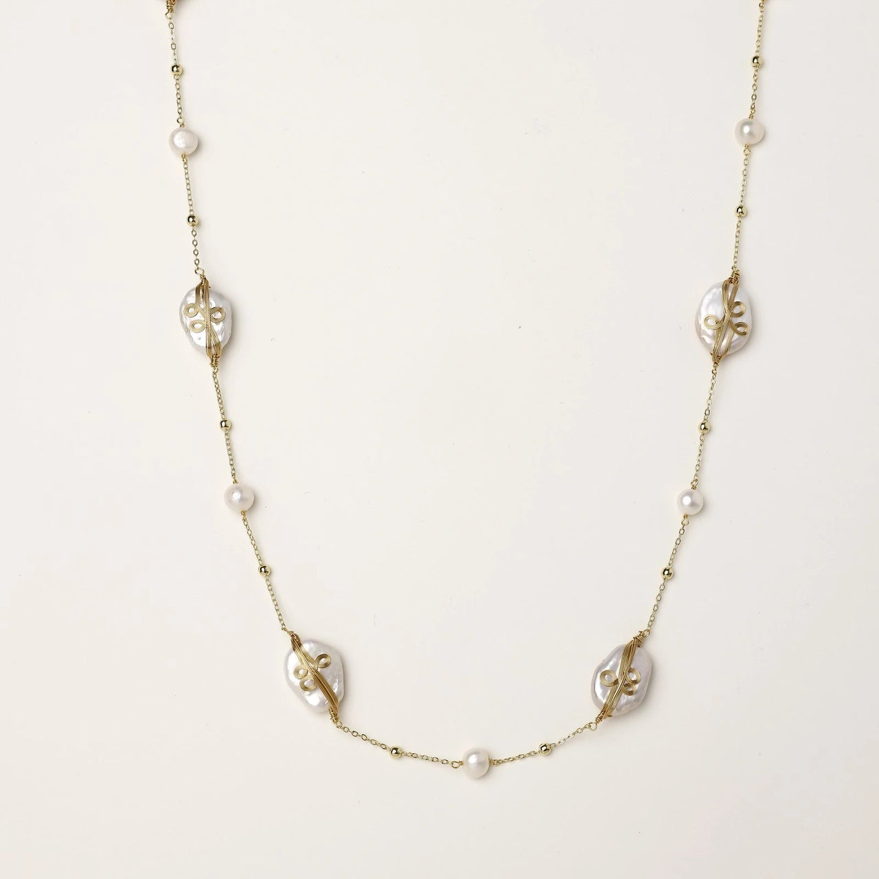 Baroque Pearl Garden Necklace - KIAHMILLA