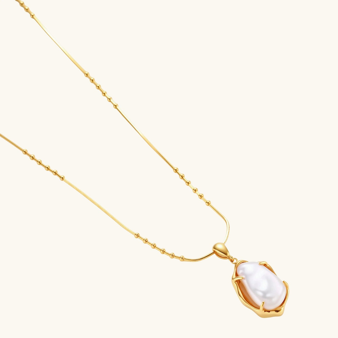 Baroque Pearl Pendant Necklace by KIAHMILLA - KIAHMILLA