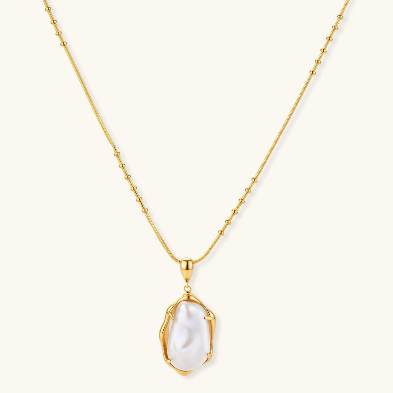 Baroque Pearl Pendant Necklace by KIAHMILLA - KIAHMILLA