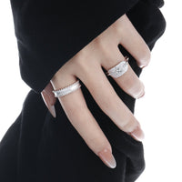Beautiful CZ Sunflowers 925 Sterling Silver Adjustable Ring - KIAHMILLA