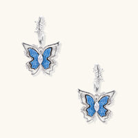 Blue Butterfly Drop Earrings - KIAHMILLA