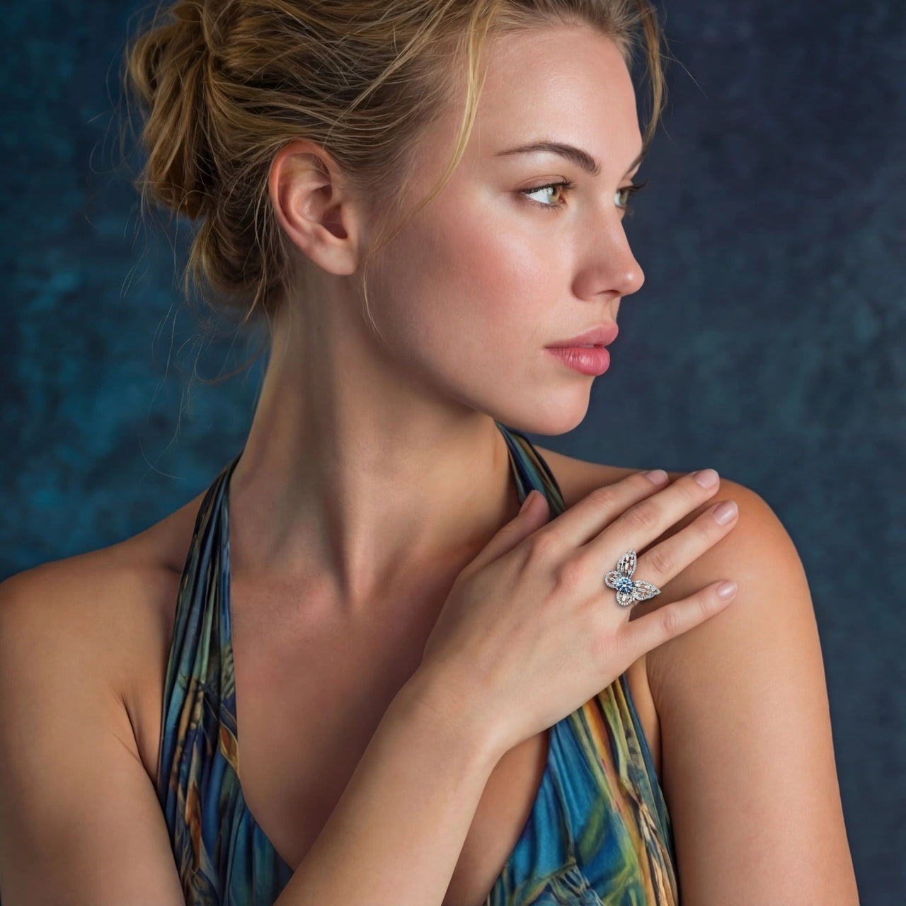 Blue Butterfly Moissanite Ring by KIAHMILLA - KIAHMILLA