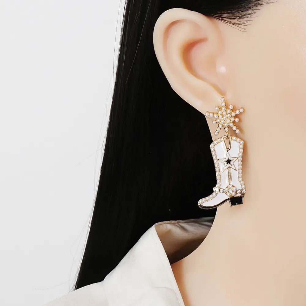 Boot Alloy Dangle Earrings - Coolpeacock