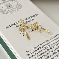 Bridesmaid Cute Hollow Bow-Knot 925 Sterling Silver Stud Earrings - KIAHMILLA