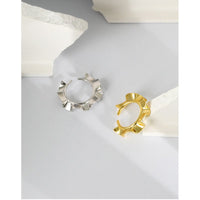 Bridesmaid Irregular Wave Sunshine 925 Sterling Silver Adjustable Ring - KIAHMILLA