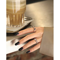 Bridesmaid Irregular Wave Sunshine 925 Sterling Silver Adjustable Ring - KIAHMILLA