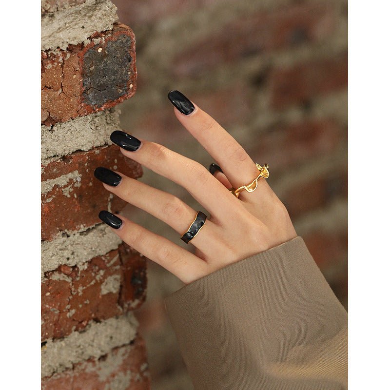 Bridesmaid Irregular Wave Sunshine 925 Sterling Silver Adjustable Ring - KIAHMILLA