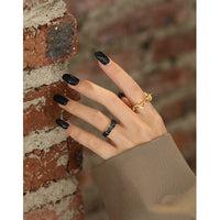 Bridesmaid Irregular Wave Sunshine 925 Sterling Silver Adjustable Ring - KIAHMILLA