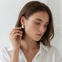 Brushed Silver Studs - KIAHMILLA