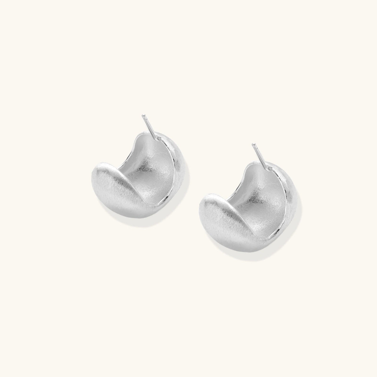 Brushed Silver Studs - KIAHMILLA