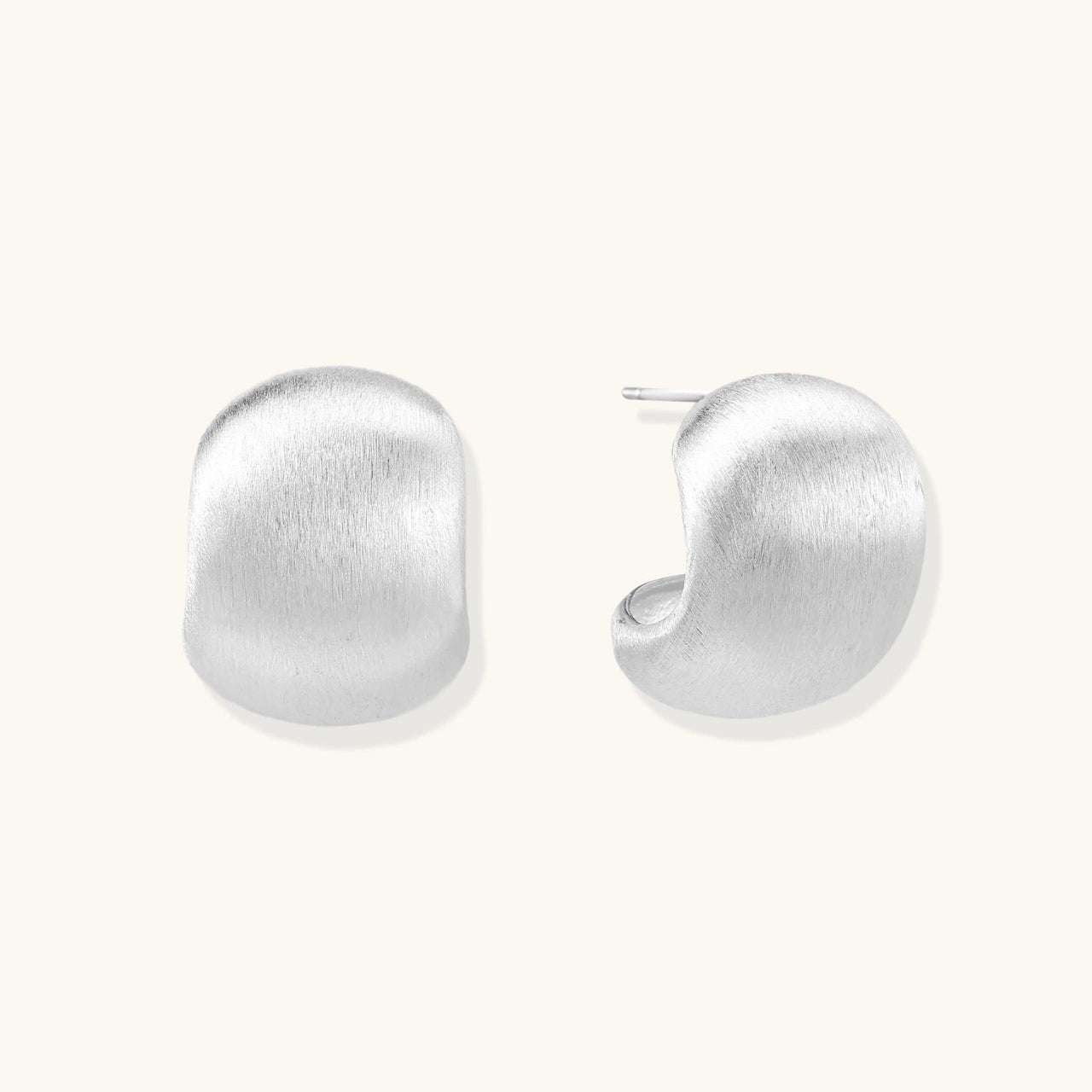 Brushed Silver Studs - KIAHMILLA