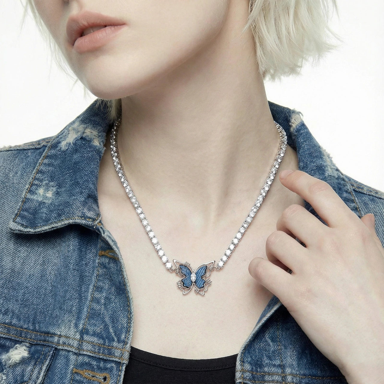 Butterfly Dreams Tennis Necklace - KIAHMILLA