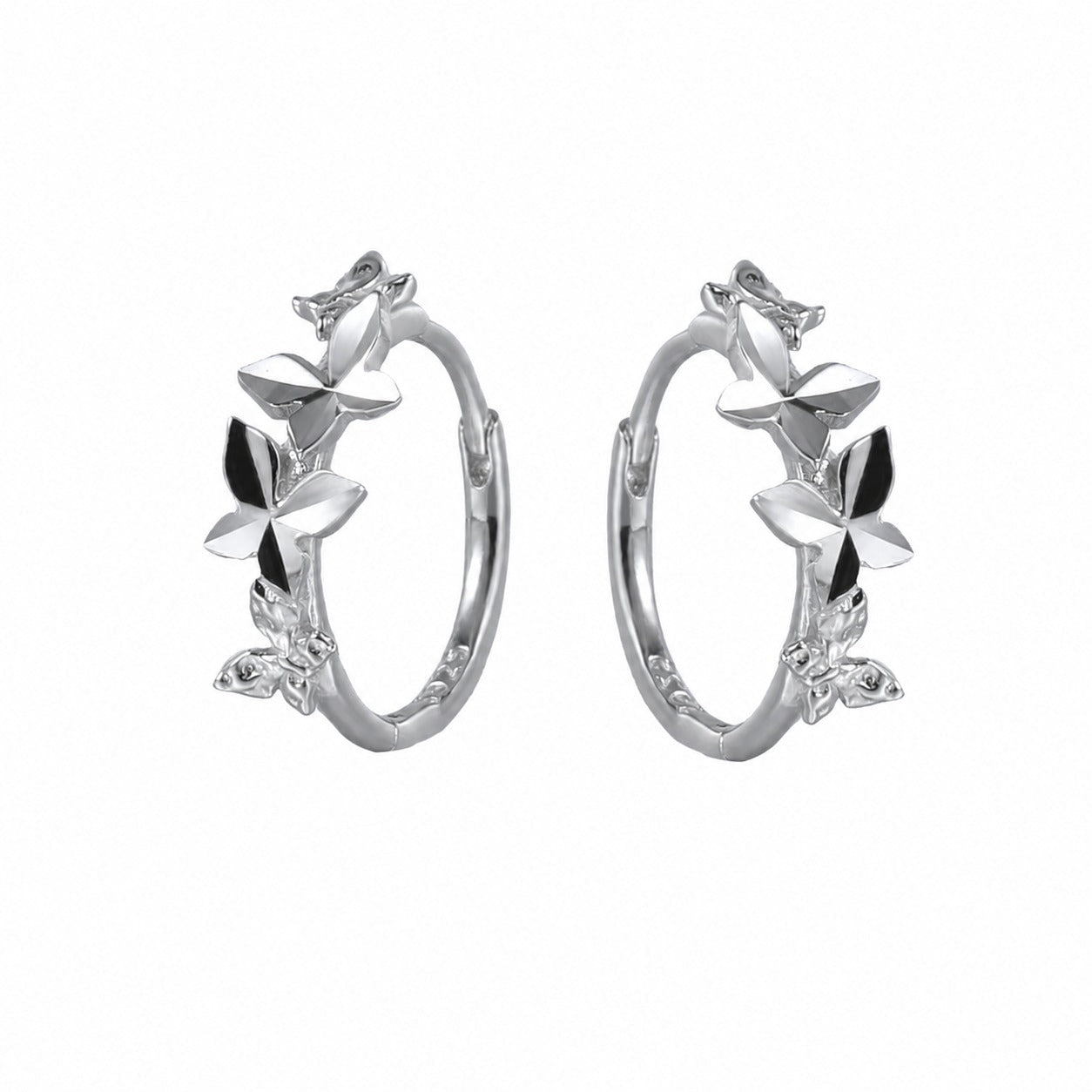 Butterfly Vine 925 Sterling Silver Women's Close to the Ear Simple and Stylish Earrings - KIAHMILLA