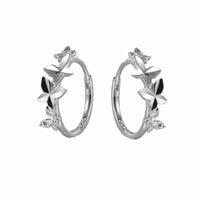 Butterfly Vine 925 Sterling Silver Women's Close to the Ear Simple and Stylish Earrings - KIAHMILLA