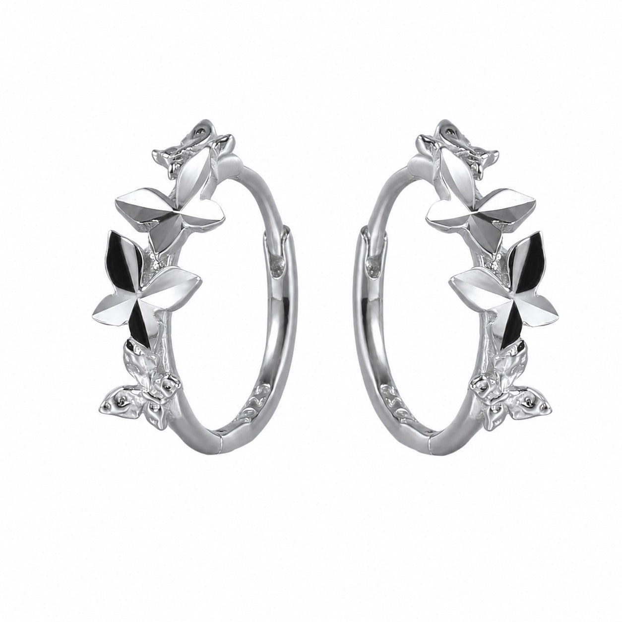 Butterfly Vine 925 Sterling Silver Women's Close to the Ear Simple and Stylish Earrings - KIAHMILLA