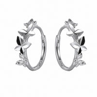 Butterfly Vine 925 Sterling Silver Women's Close to the Ear Simple and Stylish Earrings - KIAHMILLA