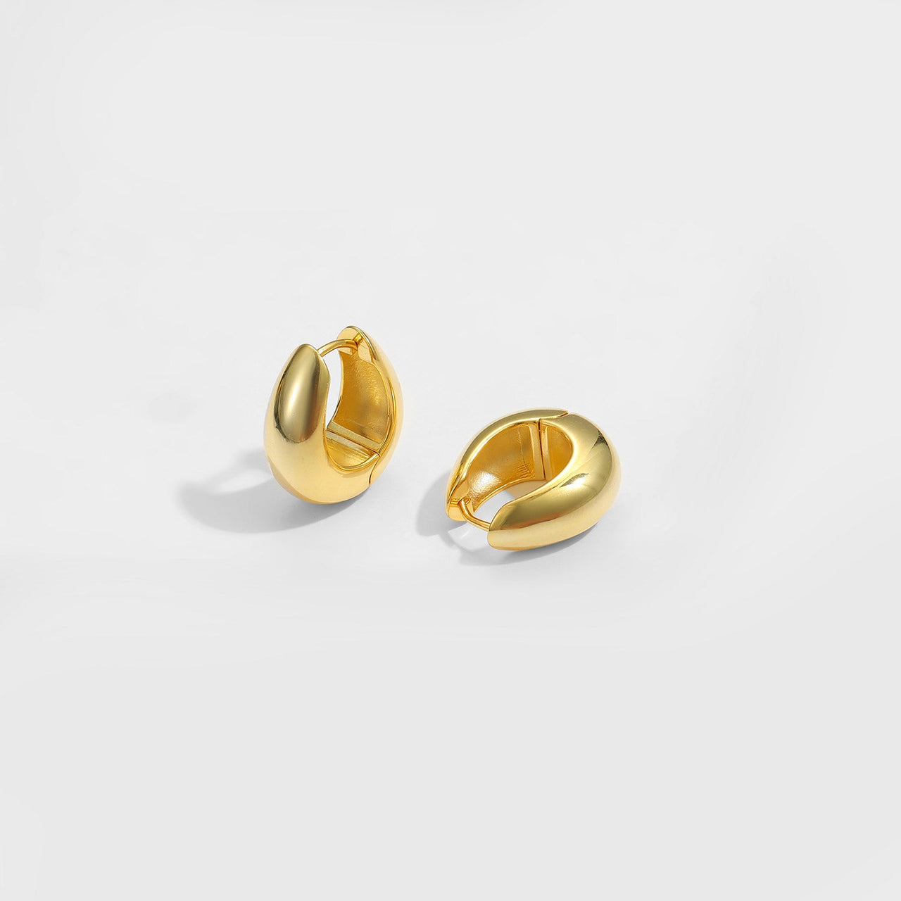 Casual Geometry Letter U Shape 925 Sterling Silver Hoop Earrings - KIAHMILLA