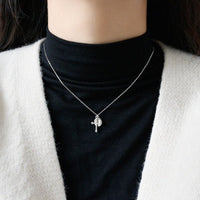 Casual Geometry Round Cross 925 Sterling Silver Necklace - KIAHMILLA