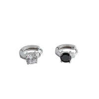 Casual Geometry Round CZ 925 Sterling Silver Hoop Earrings - KIAHMILLA