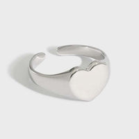 Casual Heart 925 Sterling Silver Adjustable Ring - KIAHMILLA