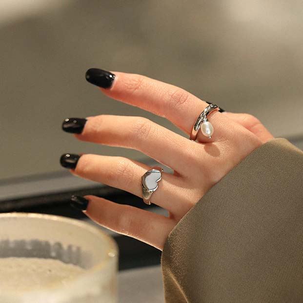 Casual Heart 925 Sterling Silver Adjustable Ring - KIAHMILLA