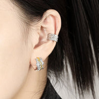 Casual Irregular C Shape 925 Sterling Silver Stud Earrings - KIAHMILLA