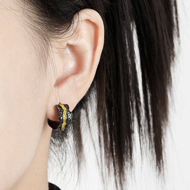 Casual Irregular C Shape 925 Sterling Silver Stud Earrings - KIAHMILLA
