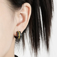 Casual Irregular C Shape 925 Sterling Silver Stud Earrings - KIAHMILLA