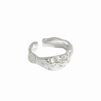 Casual Irregular Face 925 Sterling Silver Adjustable Ring - KIAHMILLA