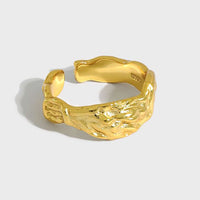 Casual Irregular Face 925 Sterling Silver Adjustable Ring - KIAHMILLA