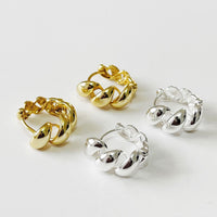 Casual Twisted 925 Sterling Silver Huggie Hoop Earrings - KIAHMILLA