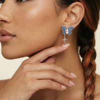 Celestial Butterfly Cross Earrings - KIAHMILLA
