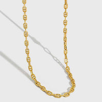 Choker Pig Nose 925 Sterling Silver Stacking Chain Necklace - KIAHMILLA