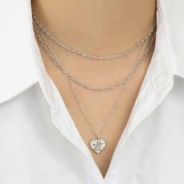Choker Pig Nose 925 Sterling Silver Stacking Chain Necklace - KIAHMILLA