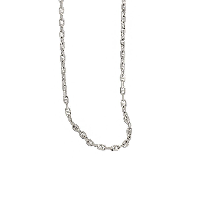 Choker Pig Nose 925 Sterling Silver Stacking Chain Necklace - KIAHMILLA