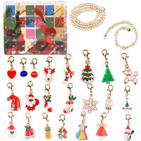 Christmas Charm Surprise Blind Box Charm Bracelet 24 Calendar Countdown Gift Box Bracelet DIY Charms - Coolpeacock