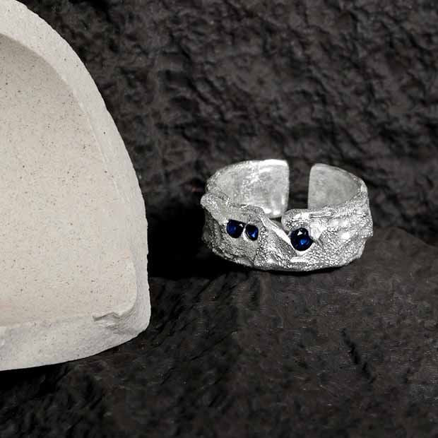 Classic CZ Irregular 925 Sterling Silver Adjustable Ring - KIAHMILLA