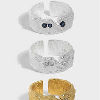 Classic CZ Irregular 925 Sterling Silver Adjustable Ring - KIAHMILLA